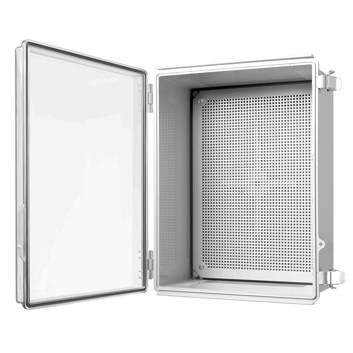 IP67 Waterproof Hinged Cover Plastic Junction Box with Mounting Plate 400×300×180mm B589428