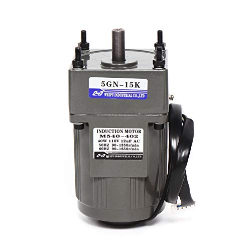 110V AC Single-Phase High Torque Electric Gear Motor with Speed Controller 0-45RPM 120W 30K C617