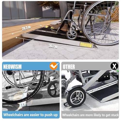 Non-Slip Folding Aluminum Wheelchair Ramp 3FT M7497