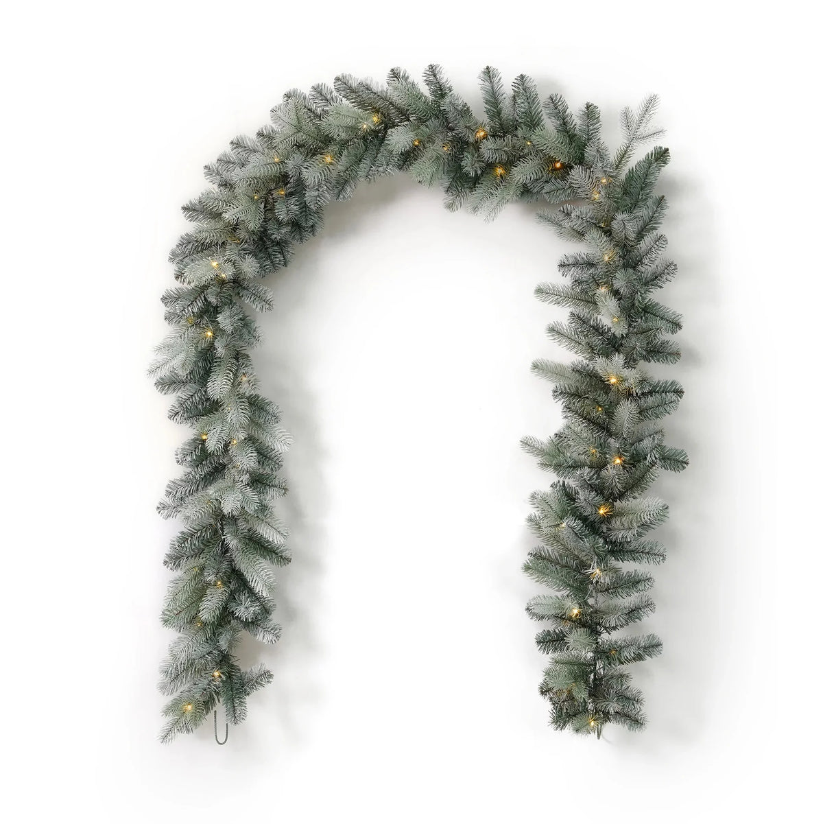 Blue Spruce 9ft Garland Pre-Lit with 50 Warm White LED Lights N28037