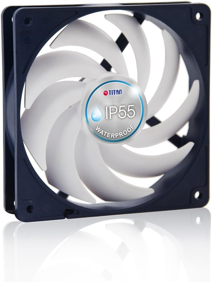 12V DC IP55 Waterproof Dustproof Cooling Fan 140mm 2 Pack H90001