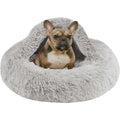 Soft Faux Fur Cat Bed Cave Hooded Blanket Dog Couch M20131