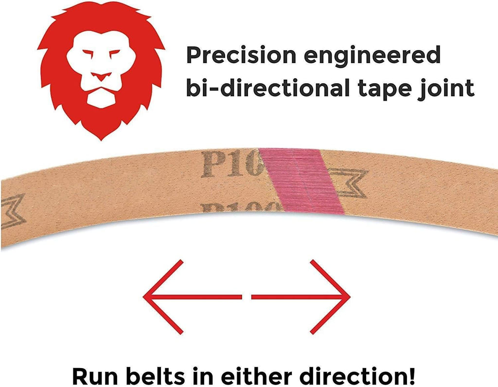 2 X 42 Inch Silicon Carbide Extra Fine Grit Sanding Belts 6 Pack A32034