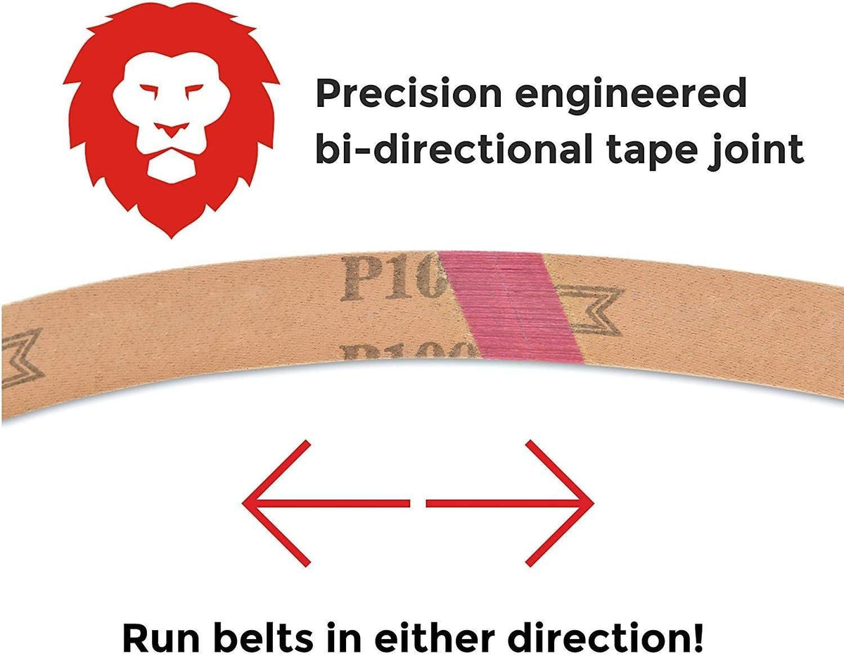 2 X 42 Inch Silicon Carbide Extra Fine Grit Sanding Belts 6 Pack A32034