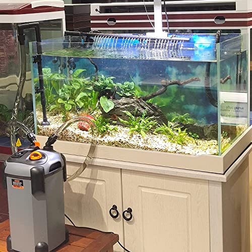 Canister Filter with 3 Media Trays Spray Bar External Canister Filter for Fish Tank W2317