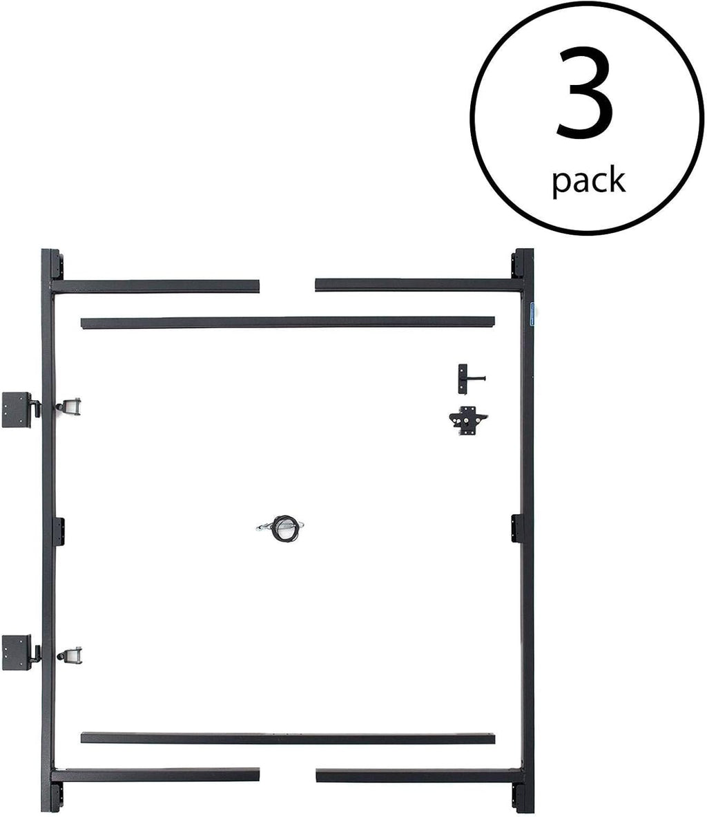 Steel Frame Gate Adjustable Building Kit, 60 to 96 Inches Wide and 6 Inches High, 3 Pack Z293728