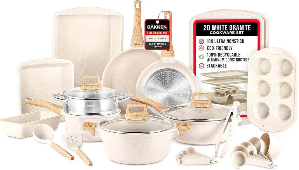 20-Piece Granite Non-Stick Kitchen Cookware Set Z865770