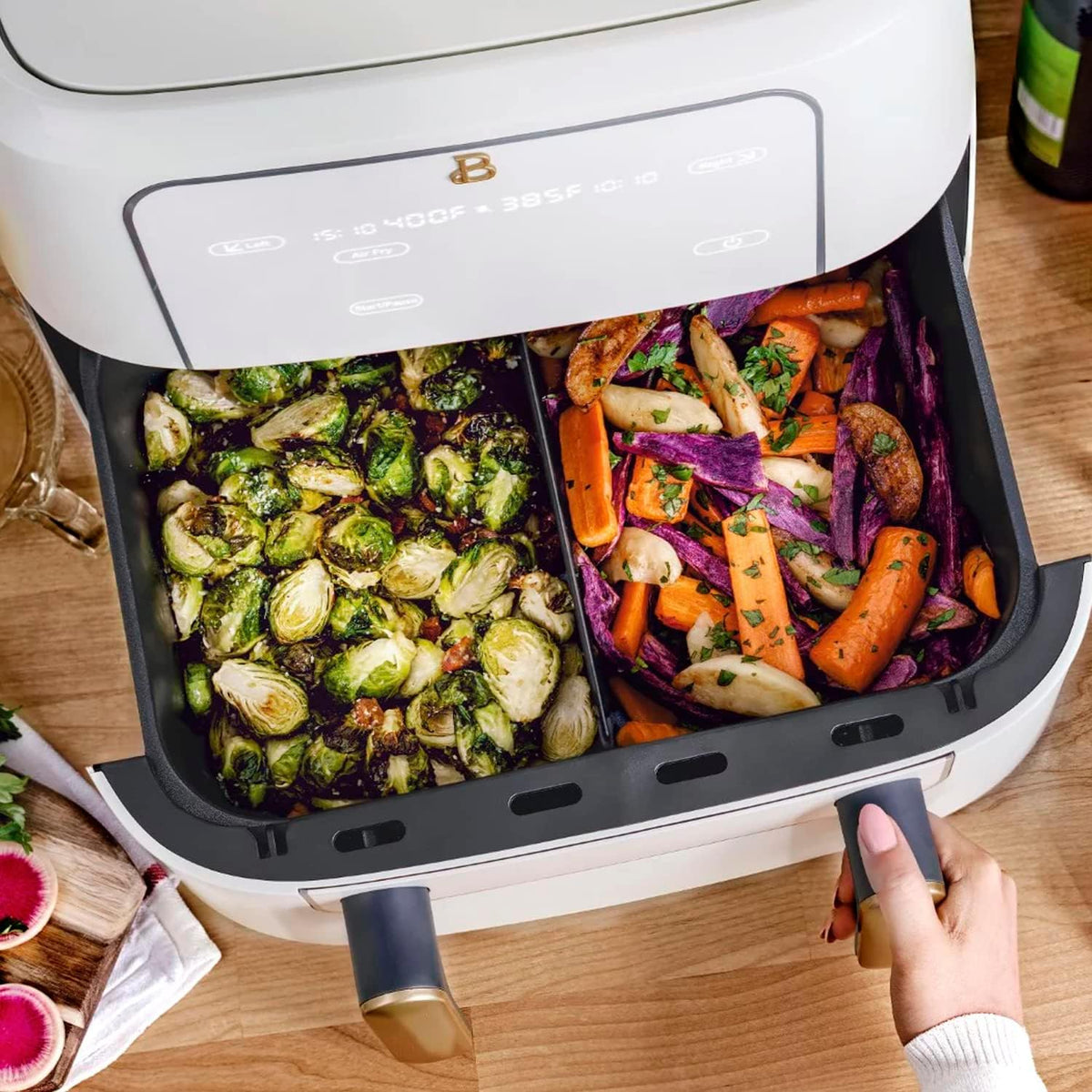 9QT TriZone Air Fryer White Icing N905