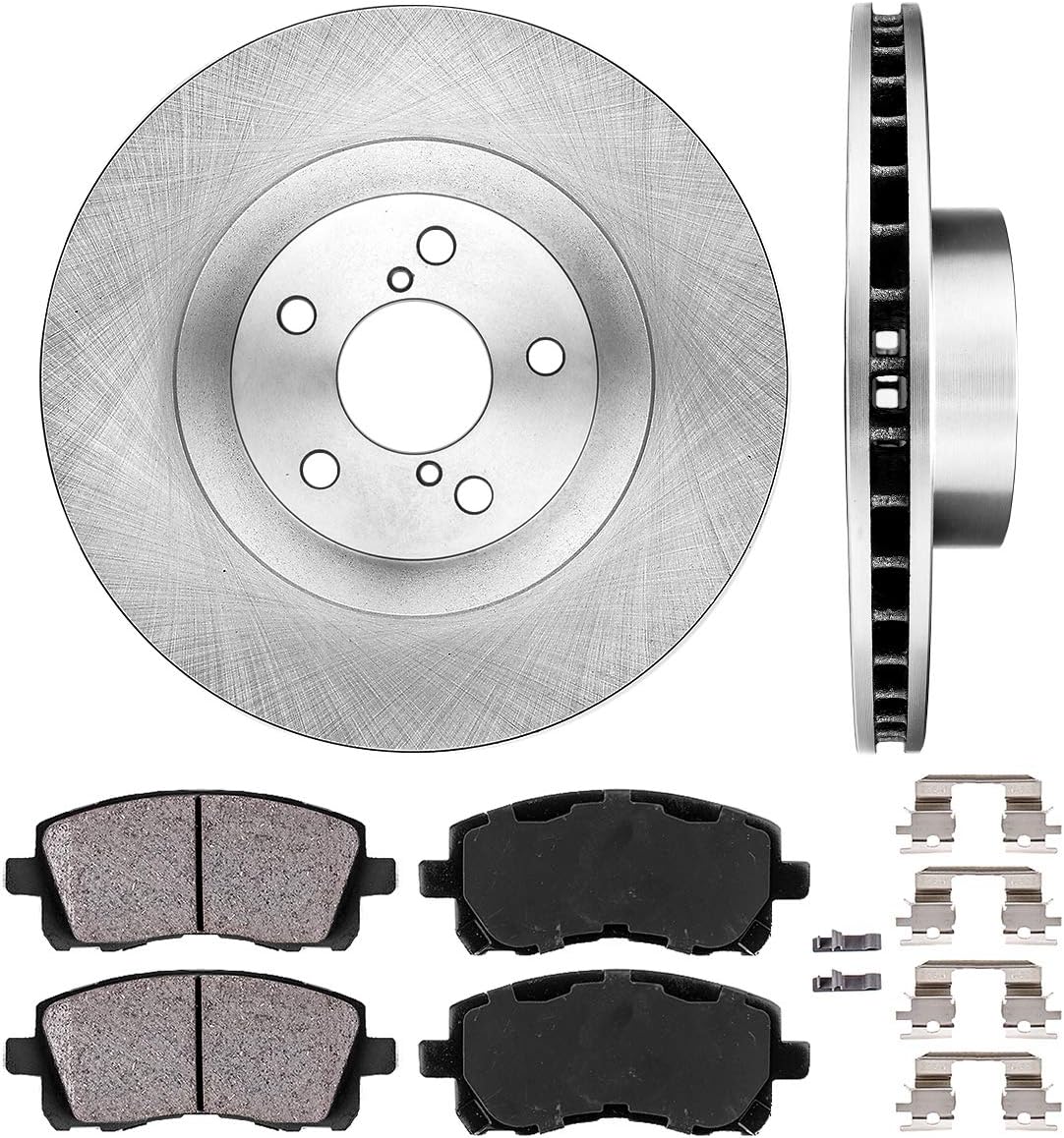 294mm 5 Lug Brake Rotors + Ceramic Pads + Hardware Y428601