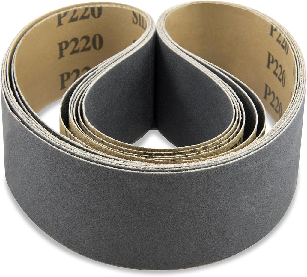 2 X 42 Inch Silicon Carbide Extra Fine Grit Sanding Belts 6 Pack A32034