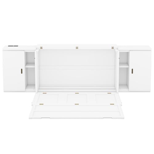 Queen Size Solid Wood Murphy Bed with USB Ports K7094