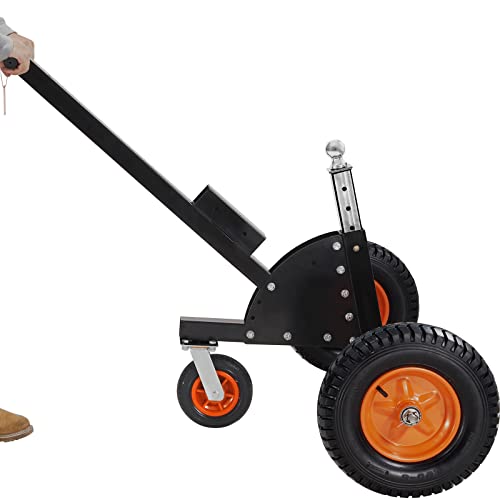 Adjustable Trailer Dolly with 1-7/8'' Hitch Ball & 10'' Solid Tires, 16''-24'' Adjustable Height, 600lbs Tongue Weight Capacity E582227