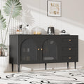Black Sideboard Buffet Cabinet with 3 Drawers P477643