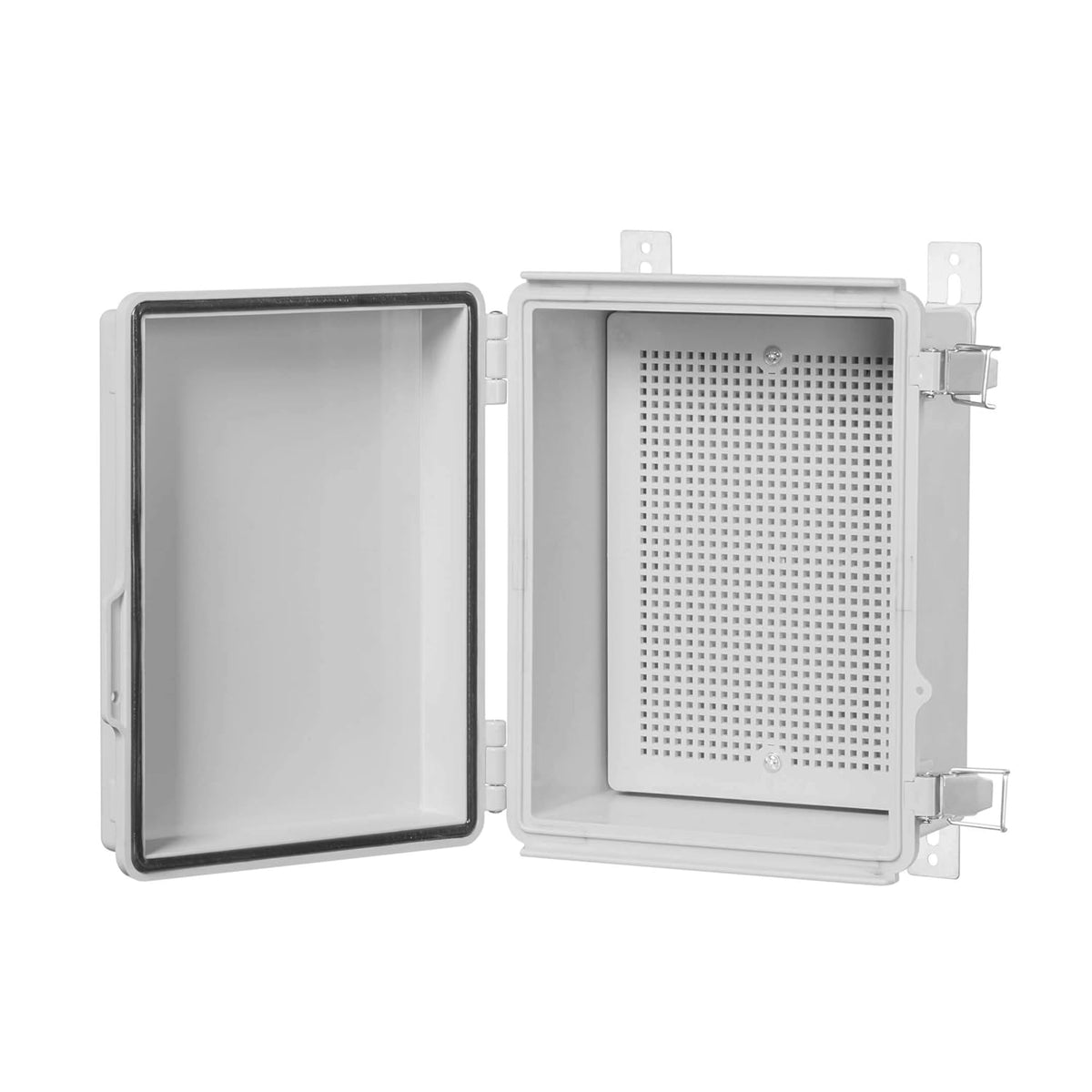 IP67 Waterproof Hinged Cover Plastic Junction Box with Mounting Plate 400×300×180mm B589428