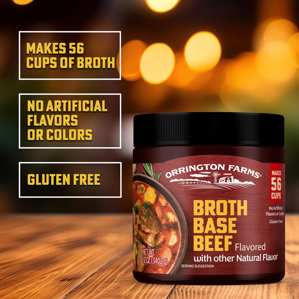 Beef Flavored Broth Base & Seasoning, 12 oz (Pack of 6) L5635