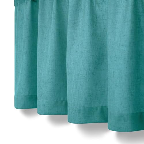 Natural Linen Cream Window Valance 3 Inch Rod Pocket Semi Sheer Light Filtering 18 Inch Length M693785