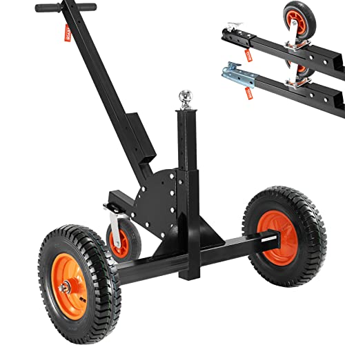 Adjustable Trailer Dolly with 1-7/8'' Hitch Ball & 10'' Solid Tires, 16''-24'' Adjustable Height, 600lbs Tongue Weight Capacity E582227