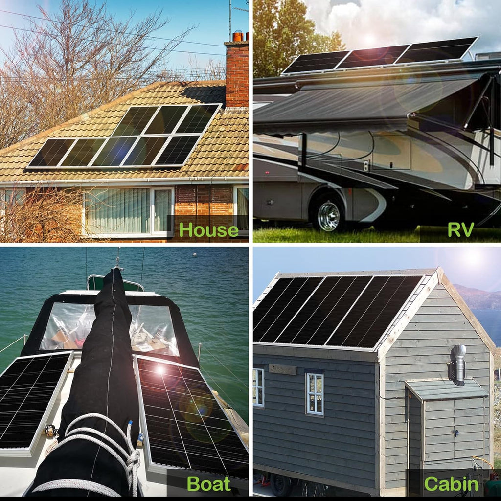 12 Volt 200 Watt Monocrystalline Solar Panel Starter Kit K86022