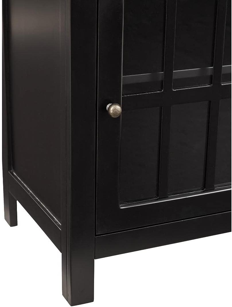 Black Modern Farmhouse Accent Cabinet End Table K727325