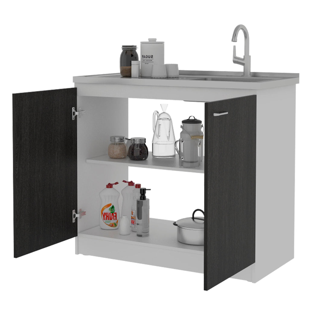 Espresso Utility Sink Cabinet X84171
