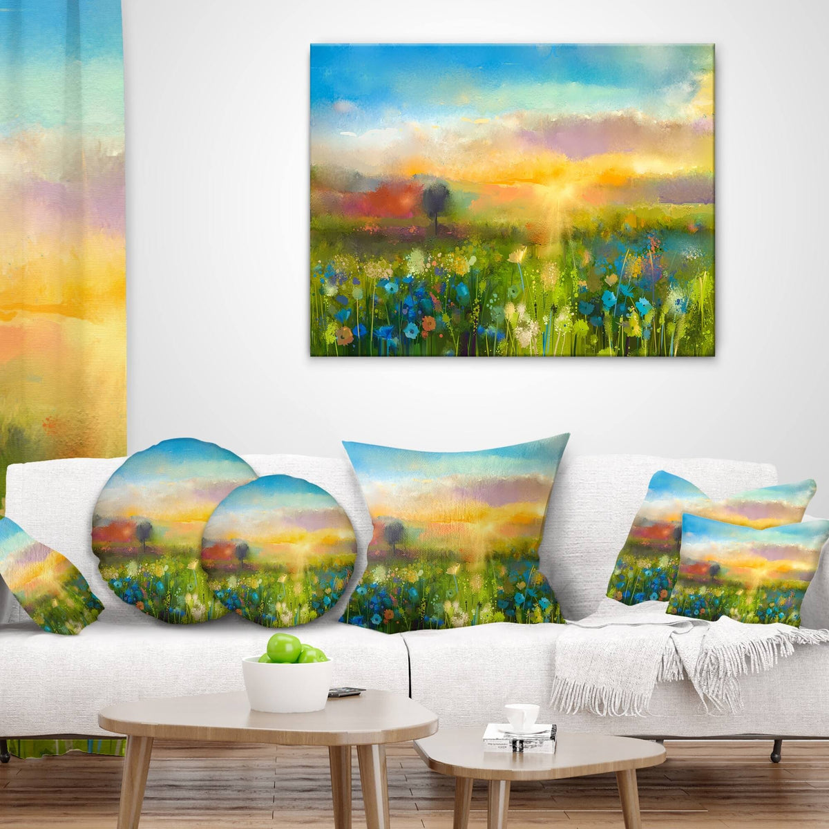 4 Piece Oil Painting Print on Wrapped Canvas Set S544
