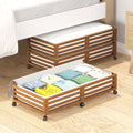 Bamboo Under Bed Storage Containers with Wheels 2 Packs H42475