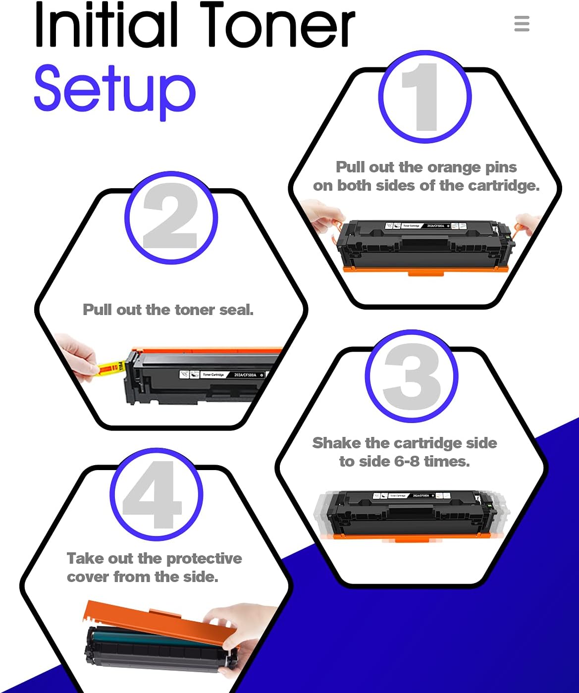 Compatible Toner Cartridge Replacement 4-Pack D365