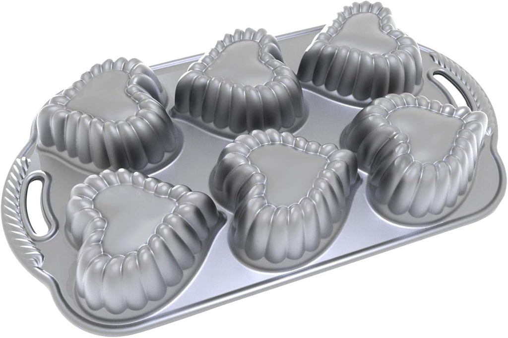 Metallic Heart Cakelet Pan B846