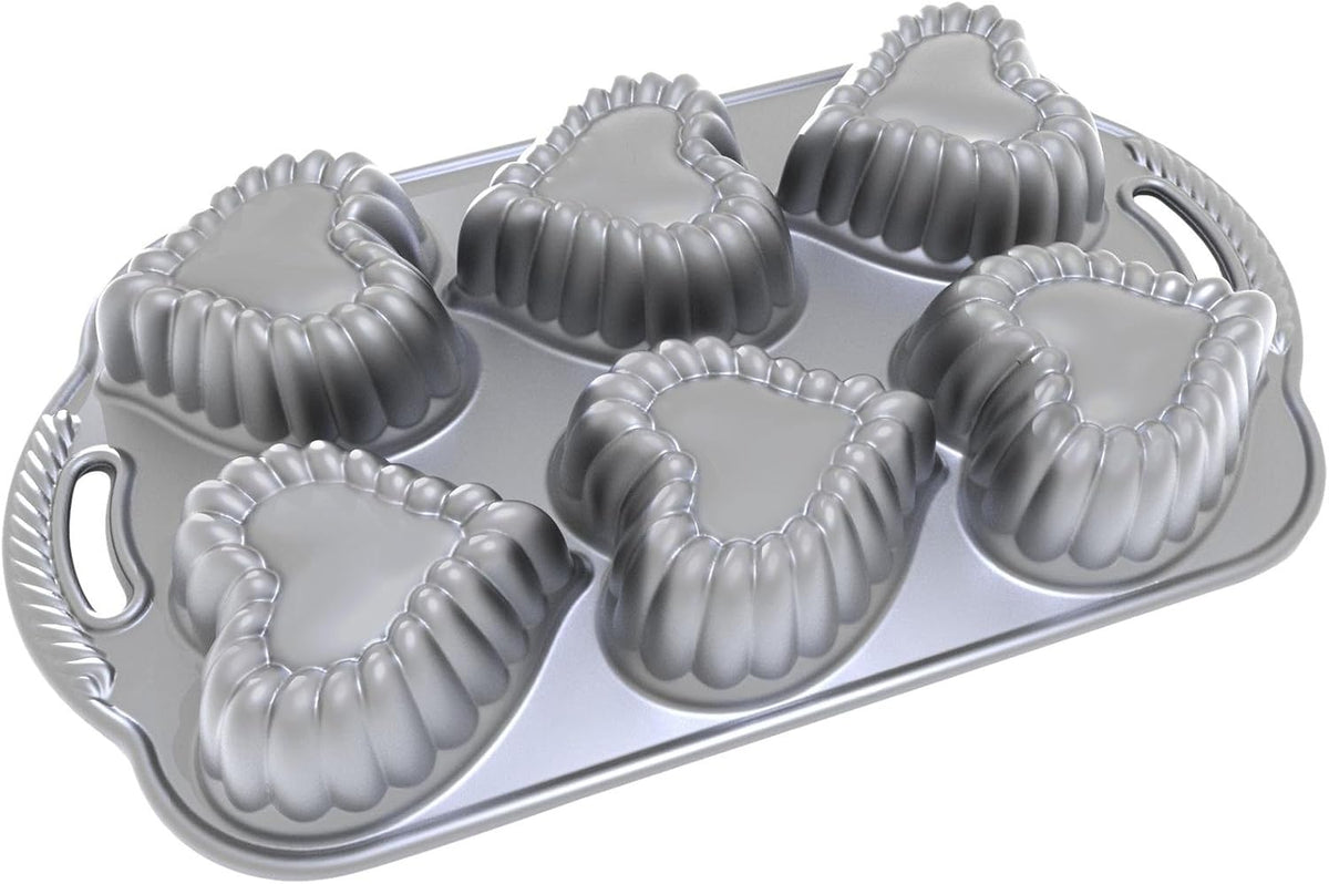 Metallic Heart Cakelet Pan B846