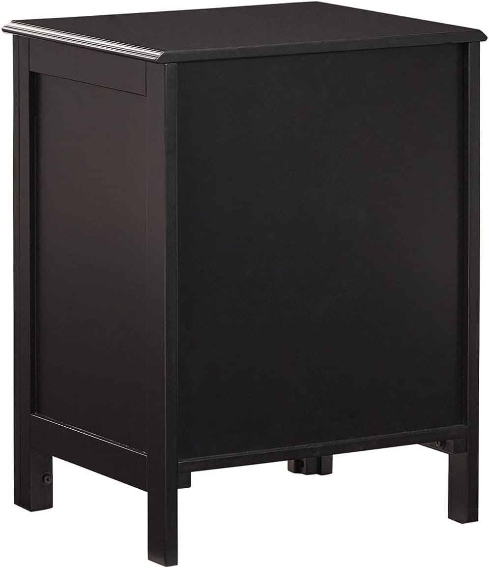Black Modern Farmhouse Accent Cabinet End Table K727325