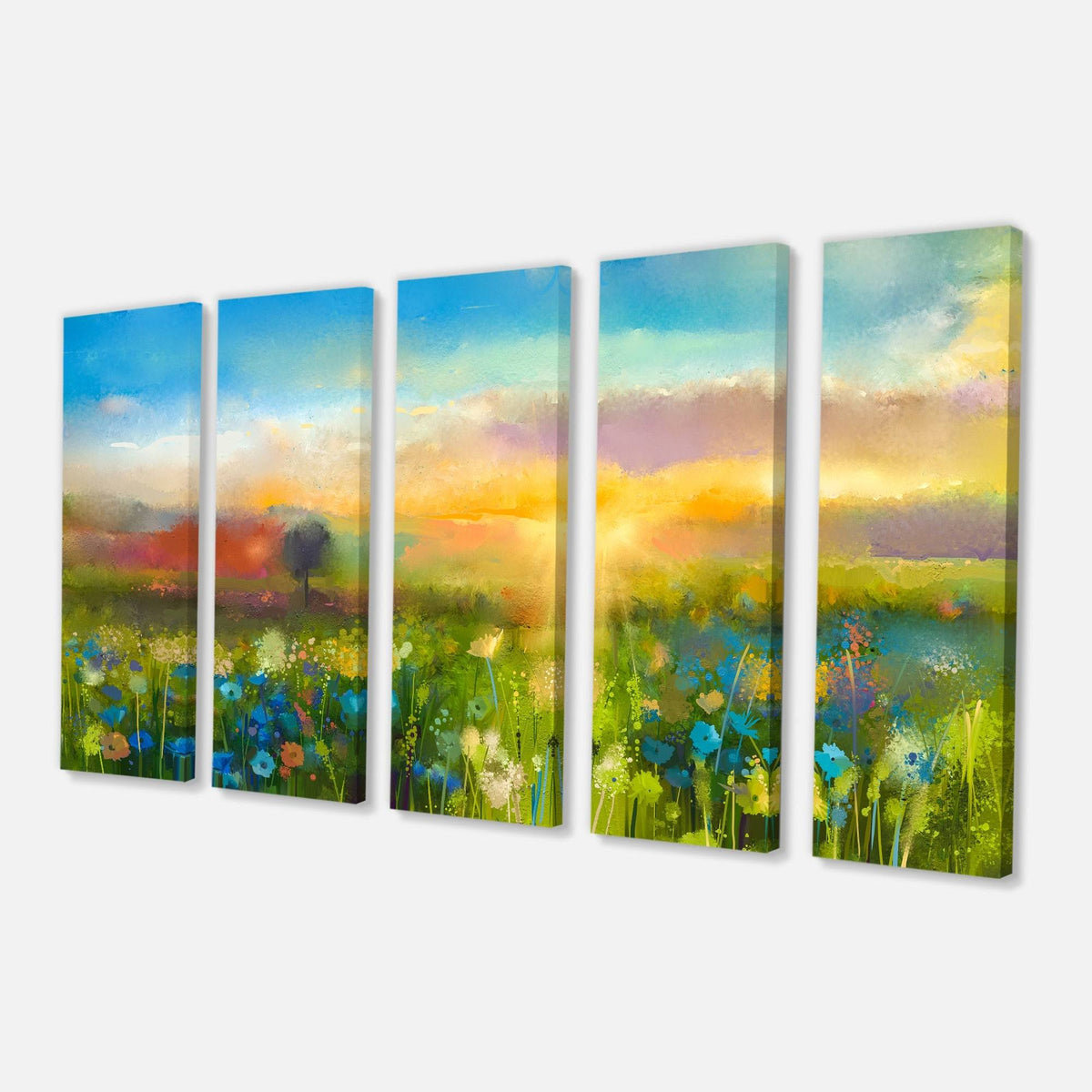 4 Piece Oil Painting Print on Wrapped Canvas Set S544