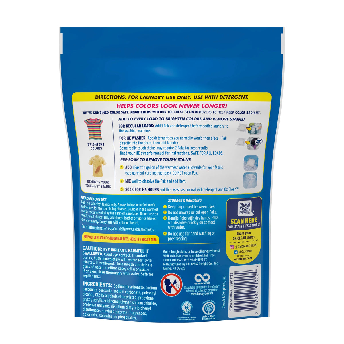 Laundry Brightener & Stain Remover, 10 Count M81493