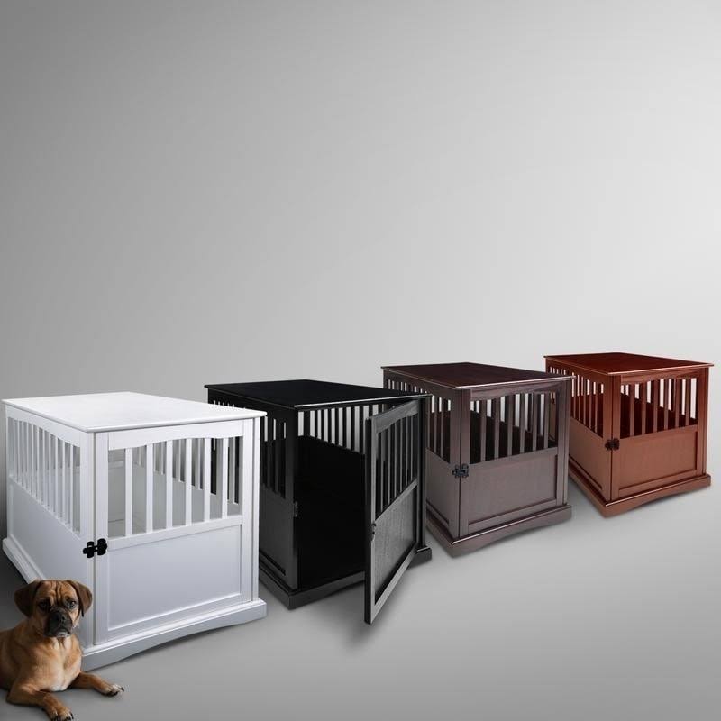 Walnut Pet Crate End Table T935