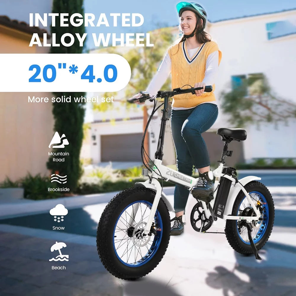 20 Fat Tire Folding Electric Bike 500W 36V R266694