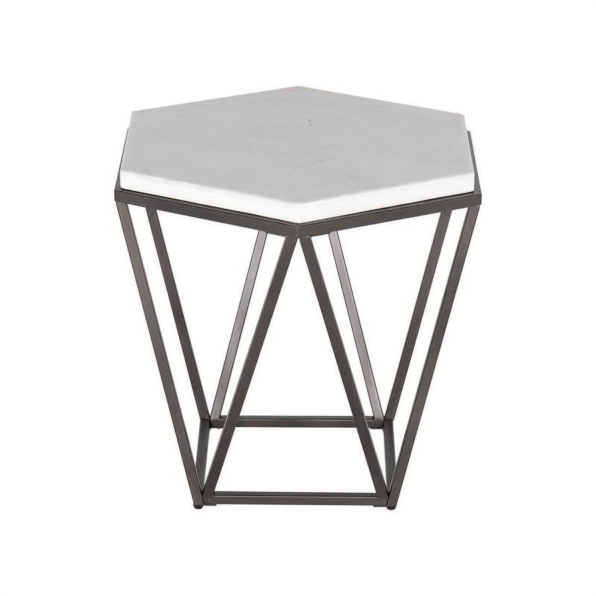 White Marble Top End Table Y99156