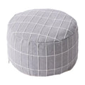 Gray Ottoman Pouffe Cover Foot Stool Cubes X922728