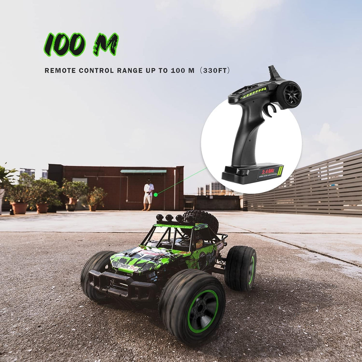Green 4WD RC Monster Truck V7207