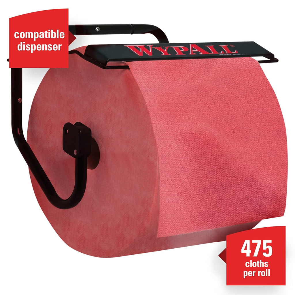 Red Jumbo Roll Reusable Wipes, 475 Sheets T8182