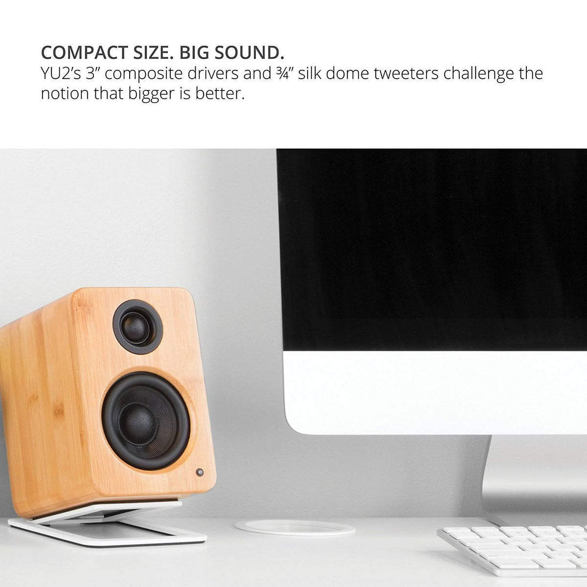 Matte Gray Powered Desktop Speakers U57620