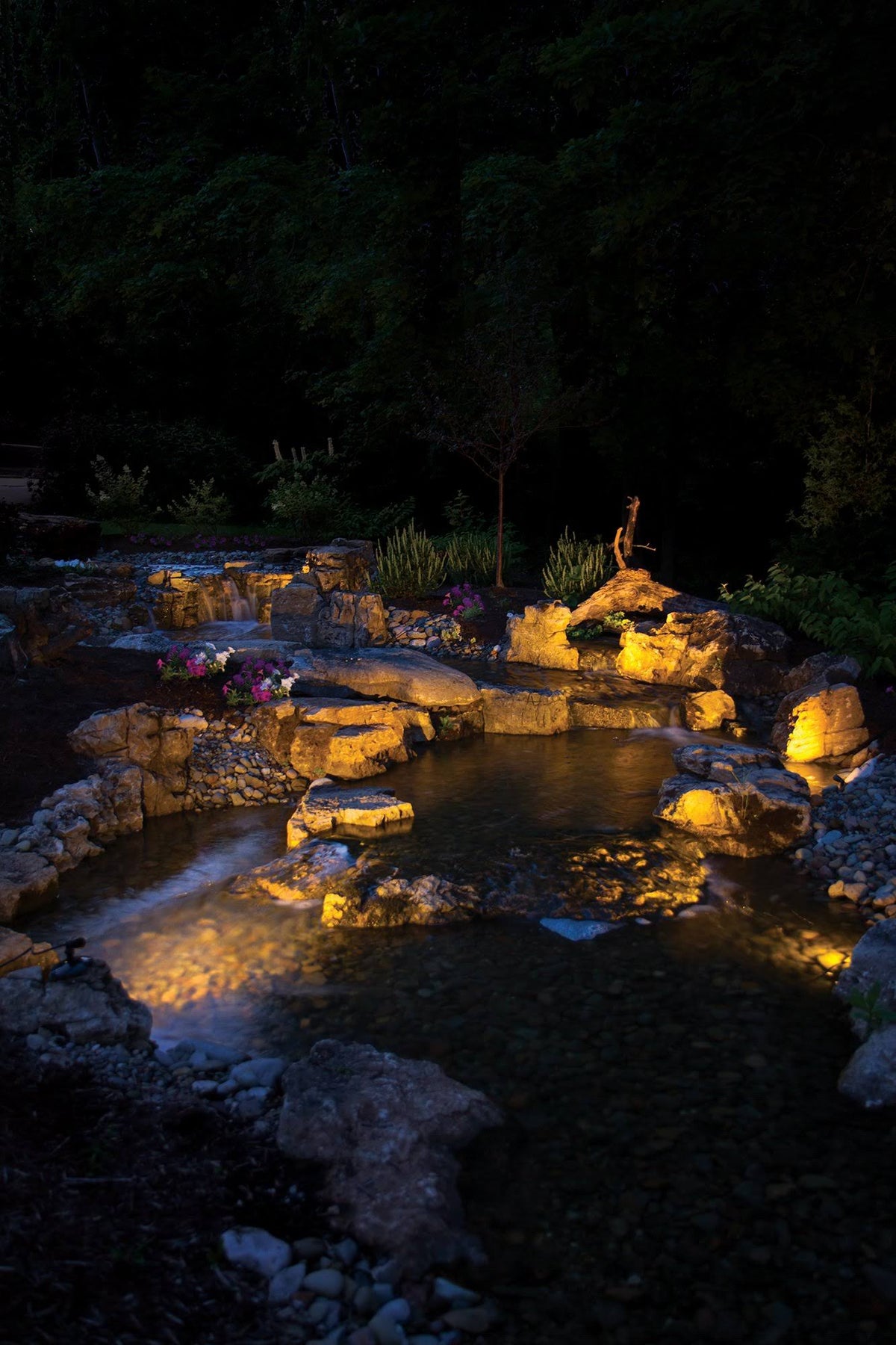 3-Pack Warm White LED Pond Light D596