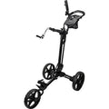 Black 3-Wheel Foldable Golf Push Cart D388