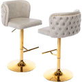 Beige Upholstered Bar Stools Set of 2 M272