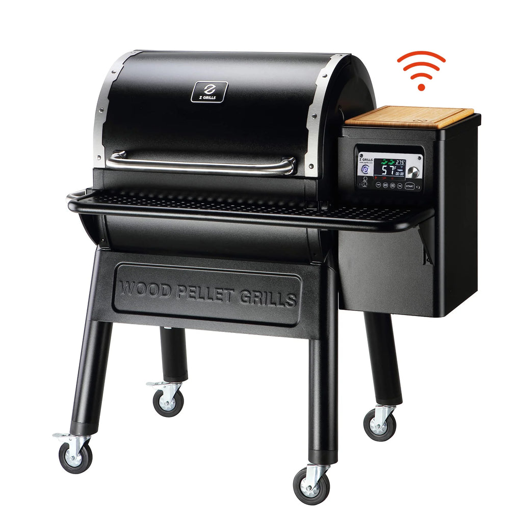 Pellet Grill & Smoker with Foldable Front Shelf, Ash Cleanout System, Rain Cover, 1056 sq.in Cooking Area W185