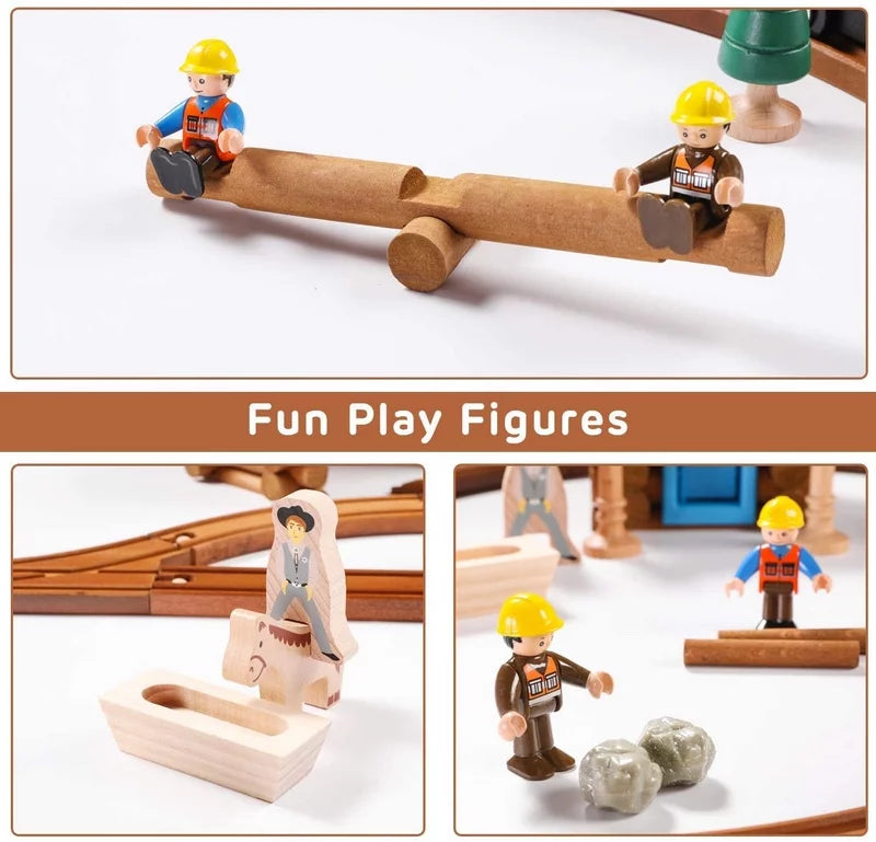 Wooden Train 100pcs Set Building Blocks R730