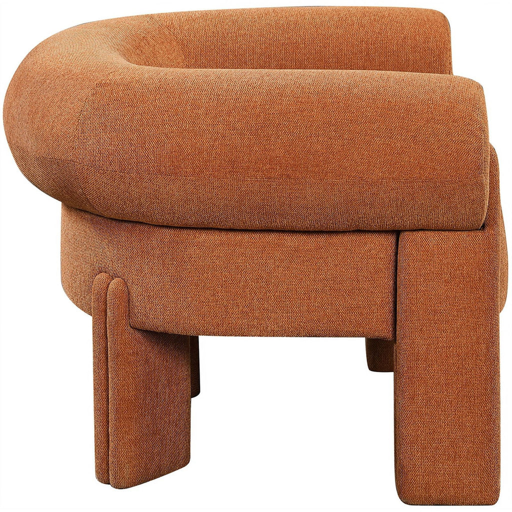 Cognac Fabric Accent Chair J423