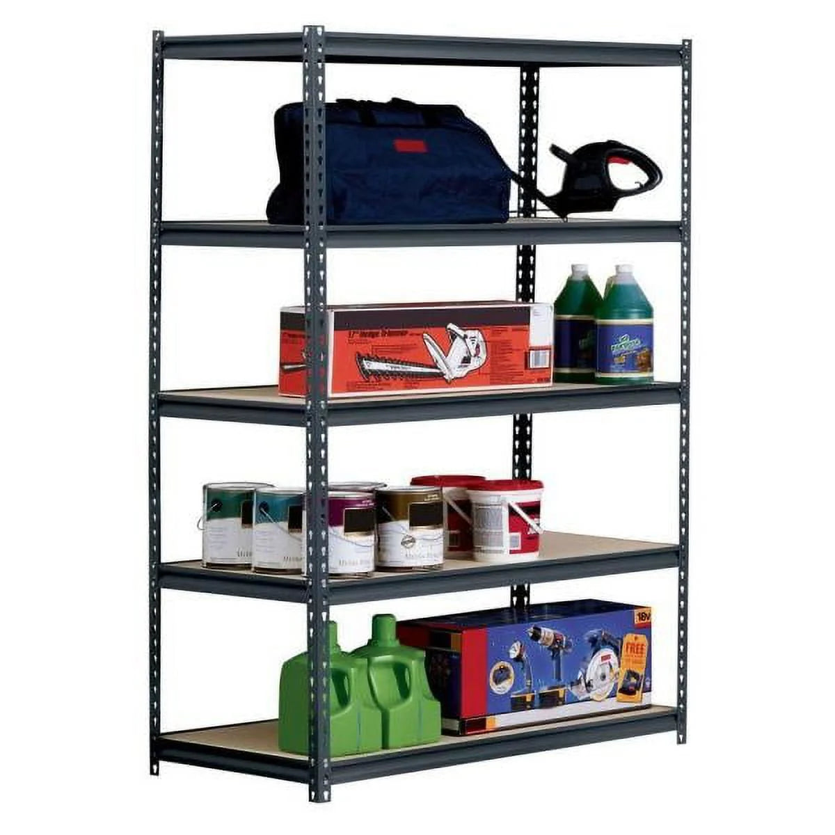 5-Shelf Steel Freestanding Shelving Unit Black A333514