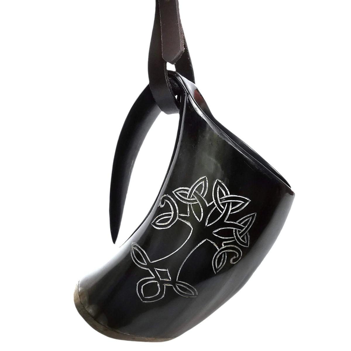 Viking Drinking Horn Tankard with Leather Strap 600ML F257065