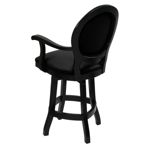 26" Swivel Solid Wood Counter Stool Black Leatherette C688