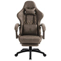Brown Ergonomic Gaming Chair with Footrest and Massage Lumbar Support S178