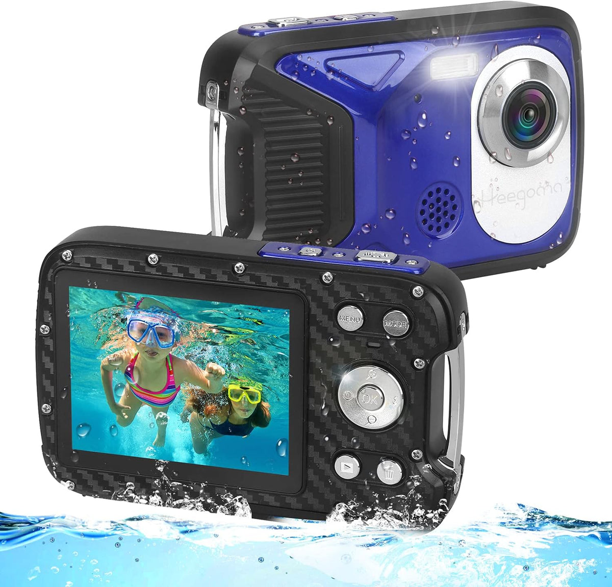 Waterproof Digital Camera 16MP HD 1080P Underwater Camera with Rechargeable Battery E50067